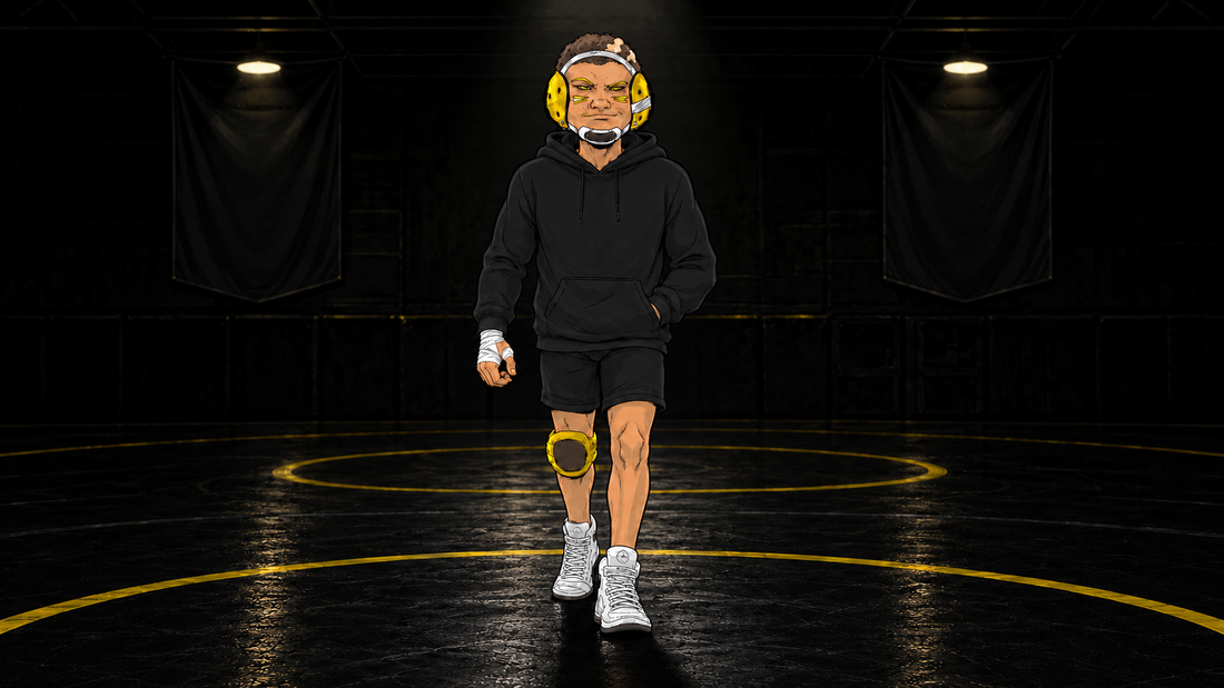 JV from the MAT CLASH Universe walking onto a wrestling mat