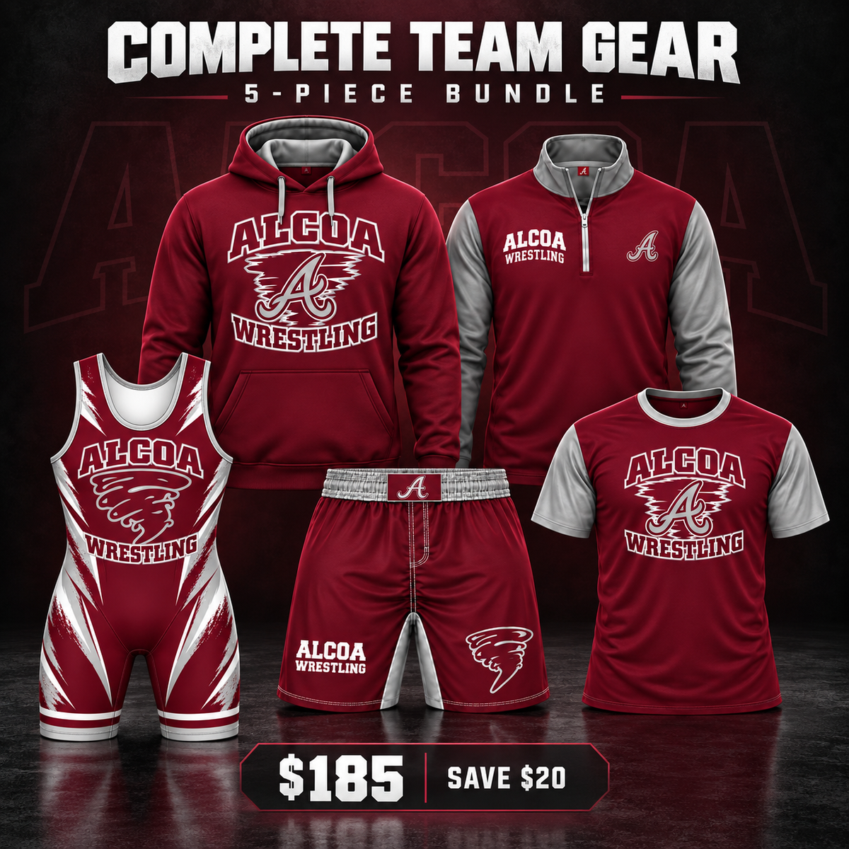 Alcoa Wrestling Complete Team Gear Bundle