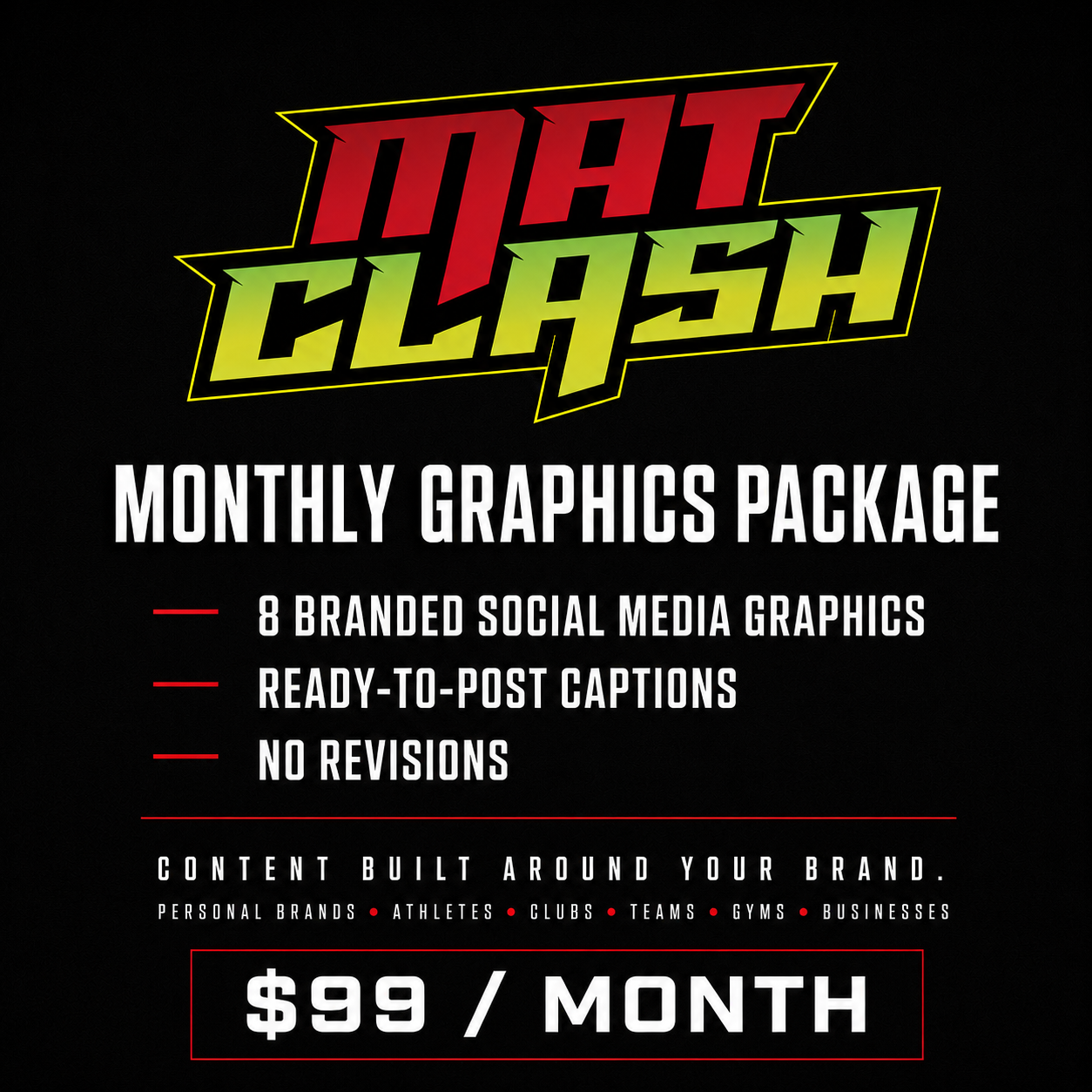 MAT CLASH Marketing Graphics Package