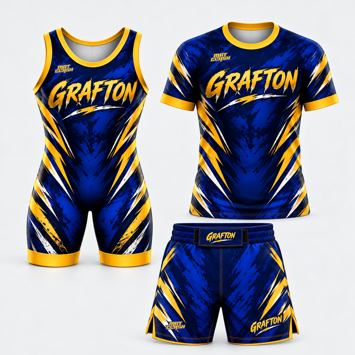 Grafton Youth Wrestling Singlet, T-Shirt & Shorts Bundle