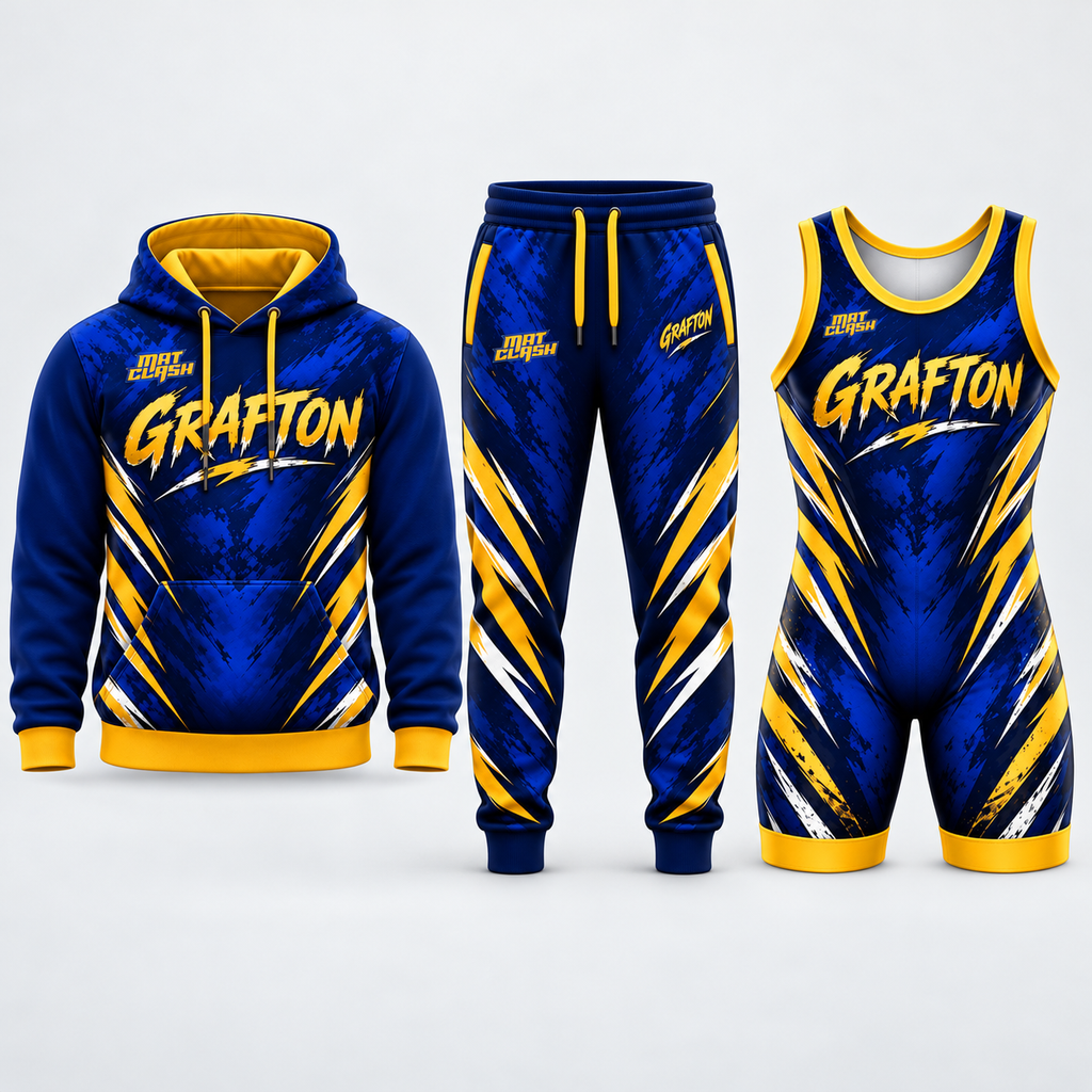 Grafton Youth Wrestling Hoodie, Joggers & Singlet Bundle