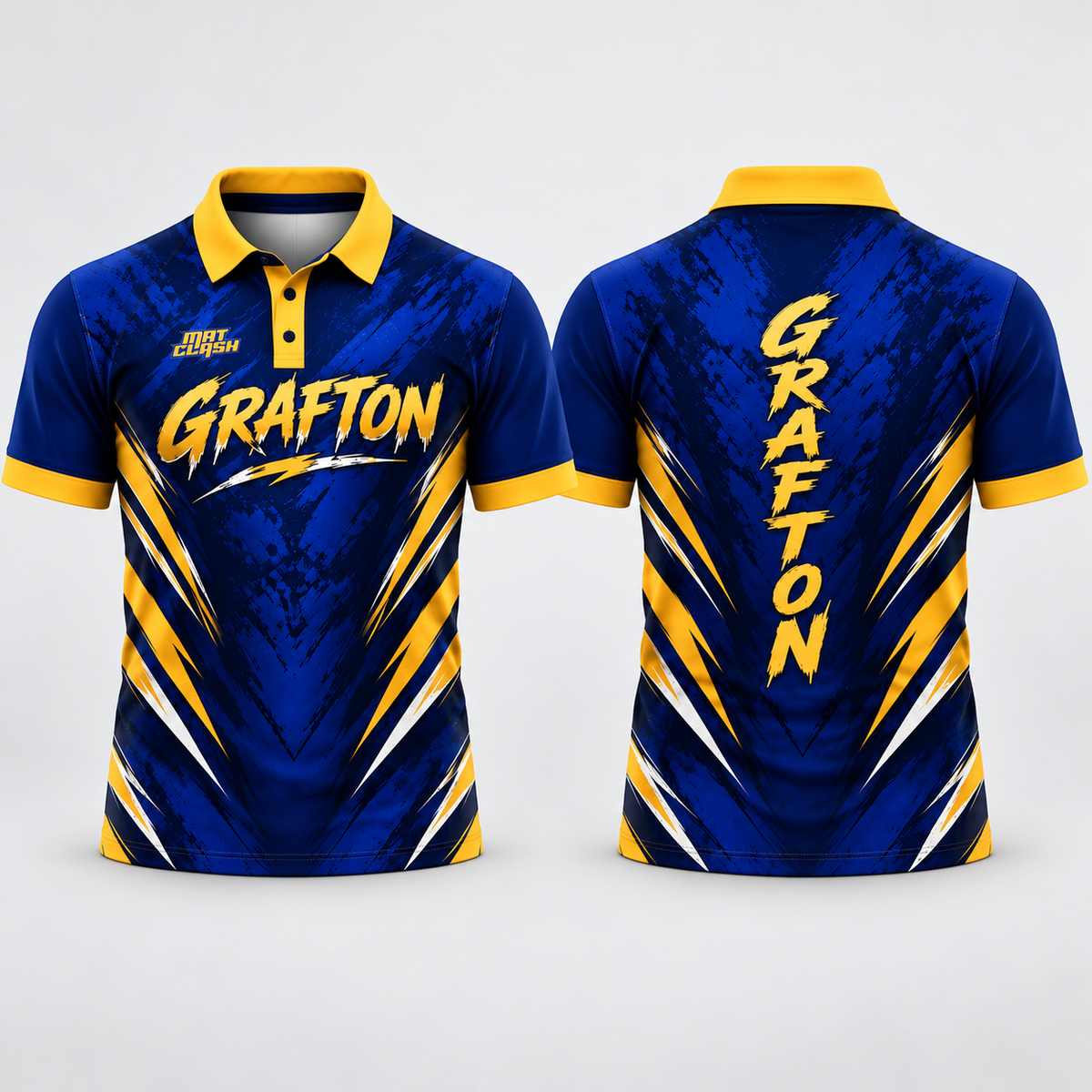 Grafton Youth Wrestling polo front and back