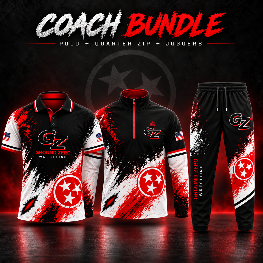 Ground Zero Coach Bundle with polo, quarter zip jacket, and joggers