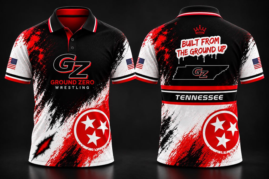 Ground Zero Wrestling polo front and back