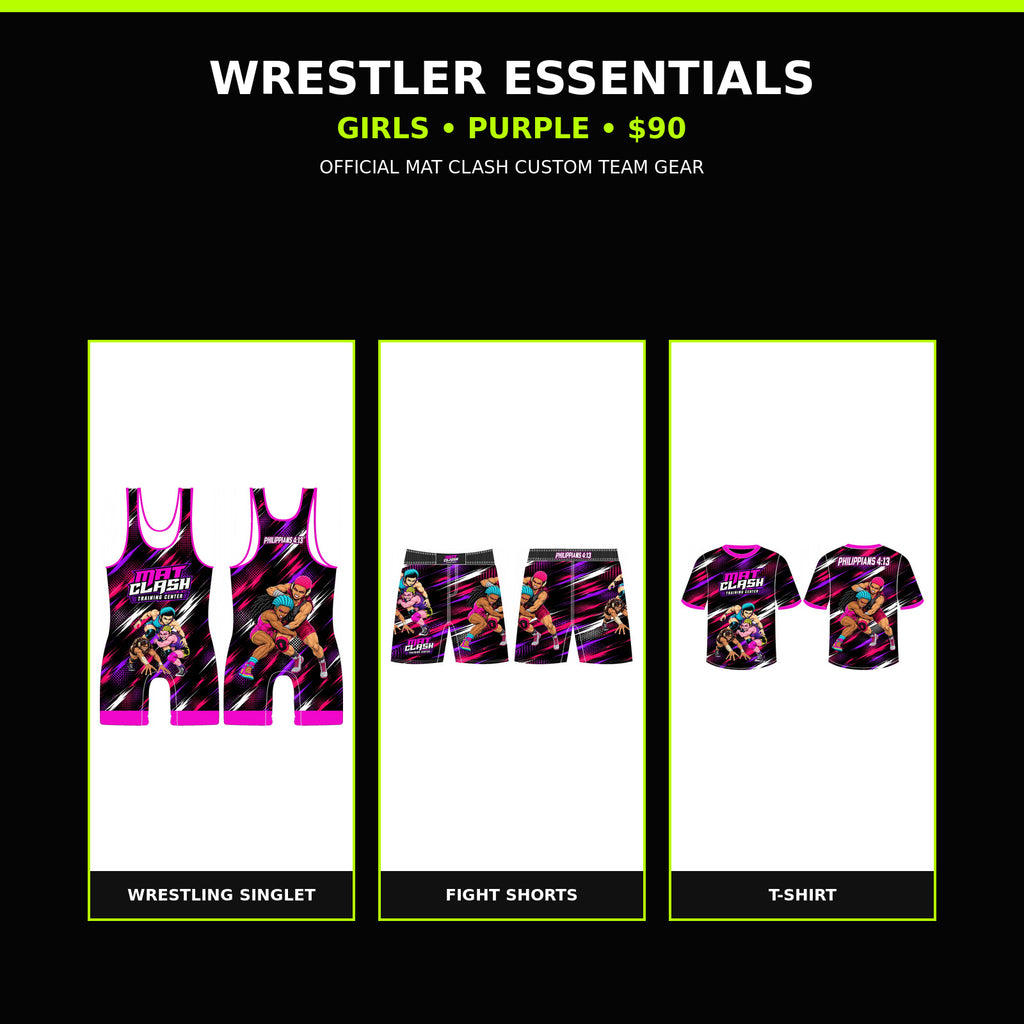 MAT CLASH Girls Wrestler Essentials Bundle