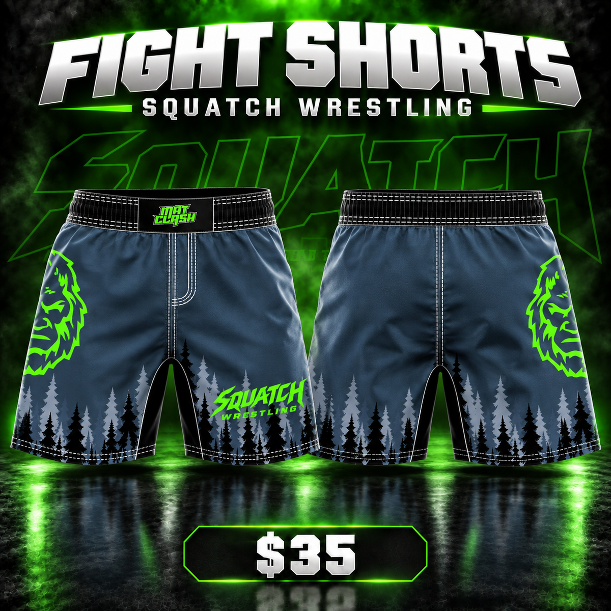 Squatch Wrestling Fight Shorts