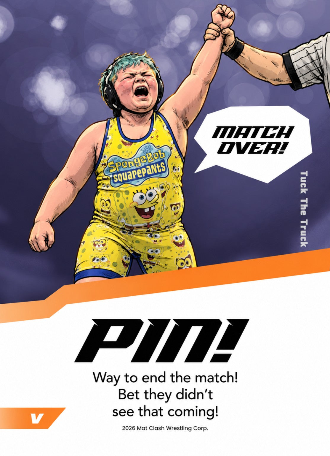 Tuck The Truck Mat Clash PIN card front