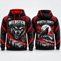 Webster County Wolves Wrestling Hoodie front and back