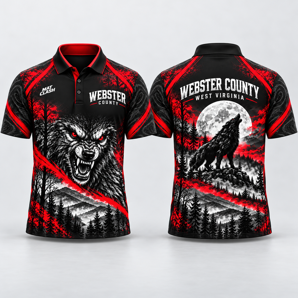 Webster County Wolves polo front and back — included in Coach Bundle