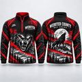 Webster County Wolves Wrestling Quarter Zip Jacket front and back