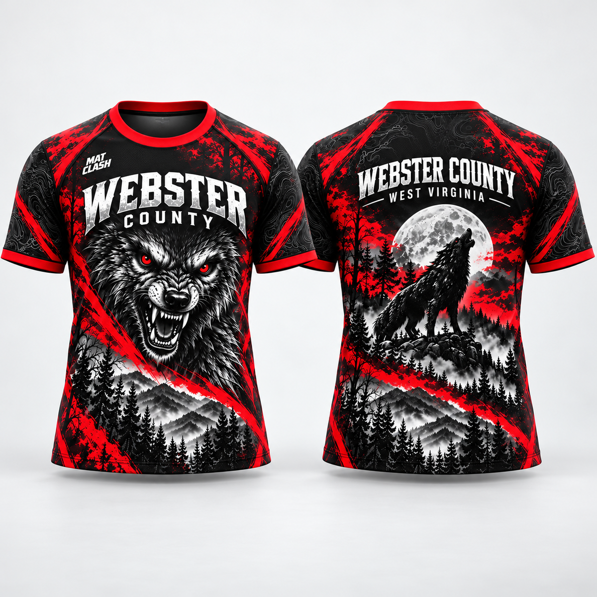Webster County Wolves tshirt front and back — included in Complete Bundle